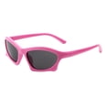 thumbnail image 1 of Unisex Sports Sunglasses Geometric Oval Wrap Around Lightweight UV 400 Pink, 1 of 4