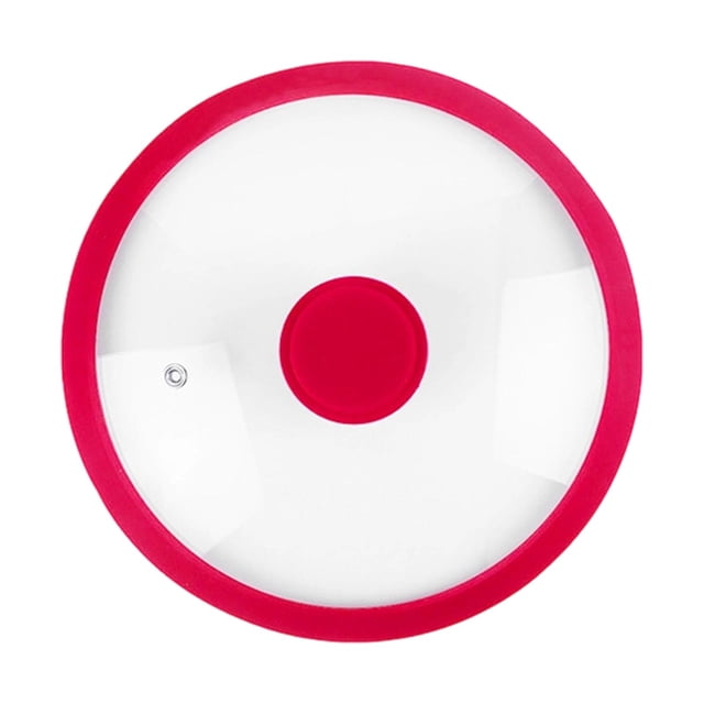 Tapa universal para ollas, tapa de vidrio, utensilios de cocina, funda portátil para sartenes, silicona 24 cm rojo
