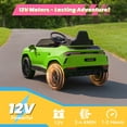 thumbnail image 3 of Lamborghini 12V Kids Ride On Car with Remote Control, Battery Powered  Electric Car with 4 Wheels, USB, Ride On Toys for 3+ Years Olds Girls Boys, Green, 3 of 9