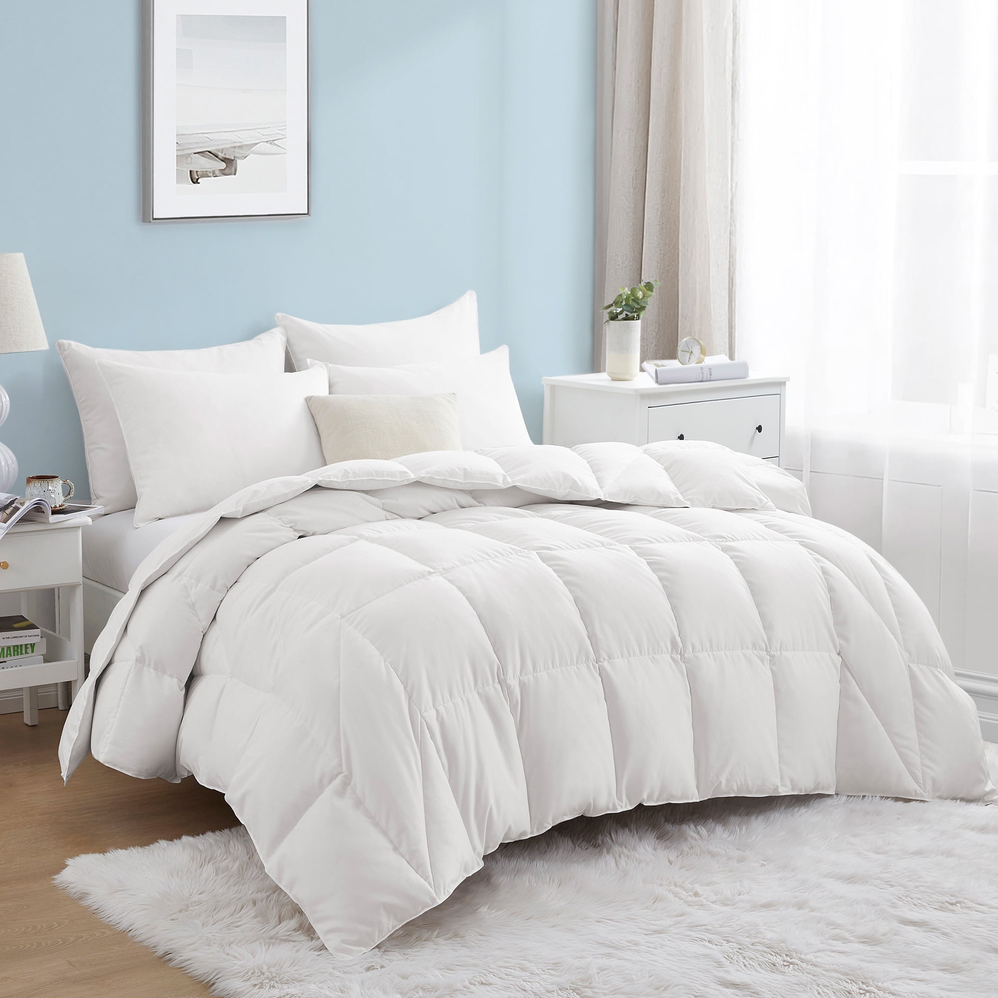 Details about   Tremendous All Season Down Alternative Comforter White Striped US Twin XL Size 