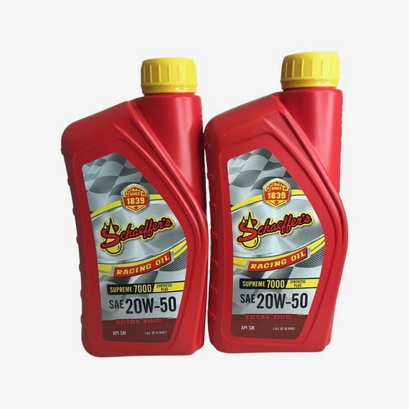 Schaeffer's 705 - 2 Pack Supreme 7000™ Synthetic Plus Racing Oil 20W-50 - 1 qt. ea.