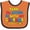 Orange and Black, variant on Inktastic Yeah I'd Rather Be with My Grandma in Red Yellow and Blue Boys or Girls Baby Bib