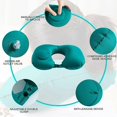 thumbnail image 2 of Almohada de cuello de viaje inflable BRI gris portátil, 2 of 5