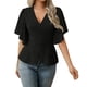 thumbnail image 1 of Casual Tops V-Cuello Manga Corta Suéter Camisa Moda Tee para las Mujeres Elegante Blusa de Verano, 1 of 5