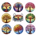 thumbnail image 1 of Kit de Posavasos de Arte de Diamante Árbol de la Vida con Soporte 8 piezas, 1 of 7