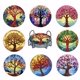 thumbnail image 1 of Kit de Posavasos de Arte de Diamante Árbol de la Vida con Soporte 8 piezas, 1 of 7