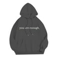 thumbnail image 2 of CONFREE Men's Hoodie Letter Prints Hoodies For Men Graphic Long Sleeve Casual Pullover Hooded Sweatshirts With Pockets, 2 of 8