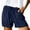 #03Dark Blue, variant on Womens Drawstring Shorts Summer Elastic Waist Casual Lightweight with Pockets Orange 2XL