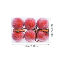 Christmas Decorations, 6PCS Frosted Crystal Christmas Tree Ornaments Balls Gift Box Set Glitter Grain Baubles Hanging Decoration for Holiday Home Party Tree Decor