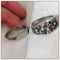 thumbnail image 3 of 1Pc Retro Multi-elements Finger Ring Mushroom Leaf Star Ring Finger Decor Silver, 3 of 7