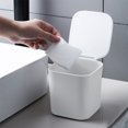 thumbnail image 6 of Small Trash Can with Lid, Mini Trash Can for Bathroom, Office and Bedroom, Small Bathroom Garbage Can with Swing Top, Compact Waste Basket for Desk, Dorm & Home, Gray - Xuniizn, 6 of 7