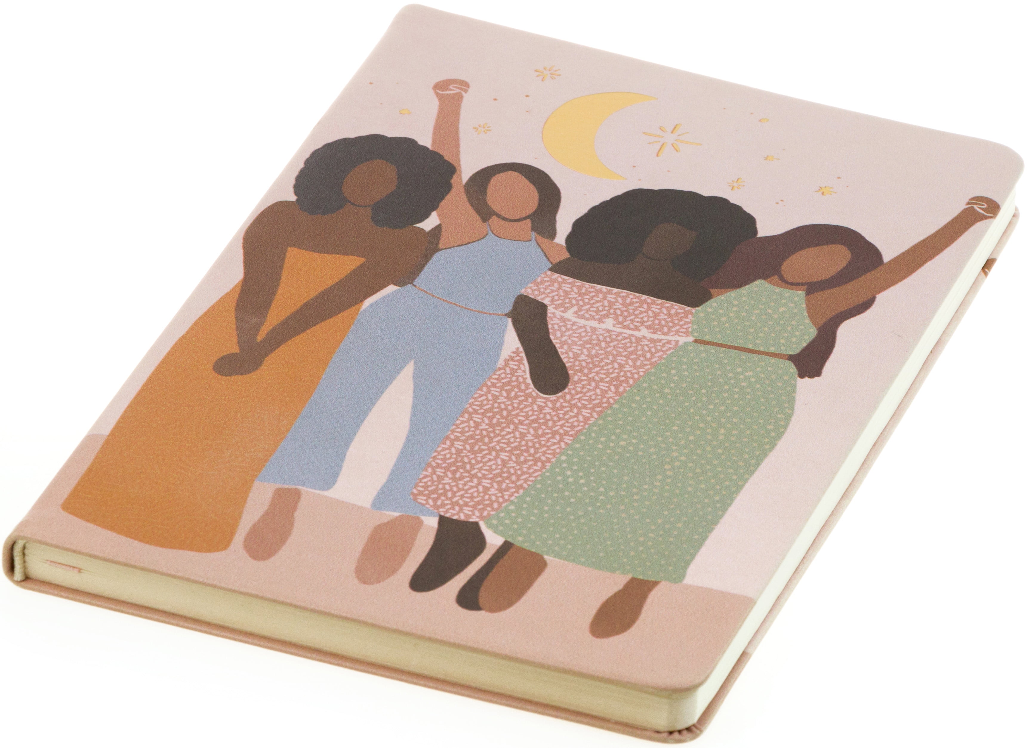 Eccolo Moon Women Writing Journal, 6x8, Faux Leather