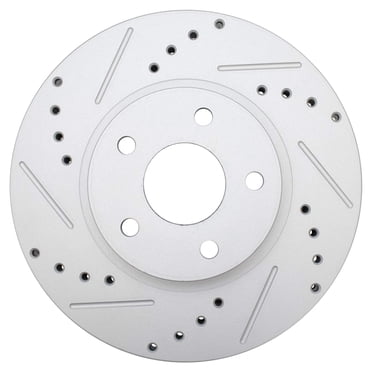 Front Drilled & Slotted Rotors + Ceramic Brake Pads Kit For 2011-2015 Subaru Impreza & BRZ