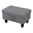 thumbnail image 3 of JESTOP 28.5" Ottoman with Storage, Fabric Ottoman Foot Rest Stool, Rectangle Upholstered Footstool, Storage Bench, 3 of 7