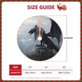 thumbnail image 2 of Sikiie Valley Gray Dragon Nativity Christmas Tree Skirt, Jesus Christian Winter Holiday Tree Mat Decoration(30-48IN)48", 2 of 6