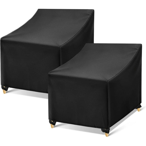 Patio Chair Cover, 210D Lightweight Waterproof Cover for Deep Seat Armchair Lounge, Buckles Drawstring Design