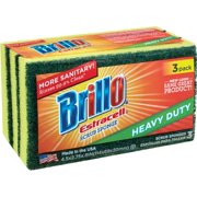 2 PK,Brillo Estracell 4.5 In. x 2.75 In. Heavy Duty Sponge (3-Count)(Brillo 21031)
