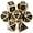 Gold Black, variant on DND Metal Dice Set, 7-Piece Polyhedral RPG Dice Set for Dungeons and Dragons, Pathfinder, Heavy Duty Solid Zinc Alloy Dice with Enamel Finish, Multiple Colors Available