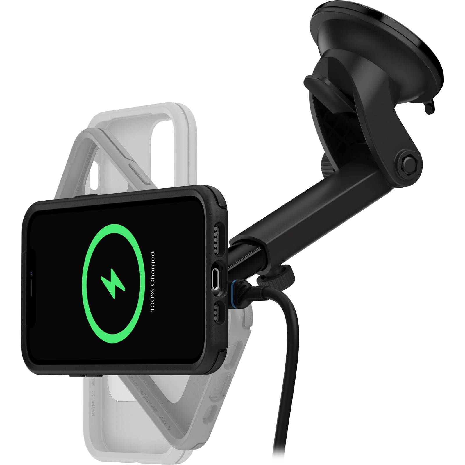 OtterBox Strive Series Wireless Charger Car Dash and Windshield Mount for MagSafe - Black