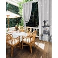 thumbnail image 5 of Outdoor Curtains for Patio, Grey Snowman Christmas Waterproof Blackout Outside Curtain for Porch/Pergola/Gazebo, Xmas Berry Winter Snowflake Thermal Insulated Drapes for Cabana, 1 Panel, 54 x 84 Inch, 5 of 8