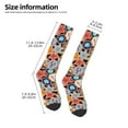 thumbnail image 2 of Xecao Beach Life print thigh-high socks, crafted for both men and women with a stretchy, high-opaque design perfect for daily wear, 2 of 6