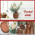 thumbnail image 3 of PayUSD Small Christmas Tree Tabletop Artificial Mini Christmas Tree Decorations with Holiday Ornaments Red Berry Pine Cone Reindeer for Home Indoor Fireplace Mantel Xmas Decor (Tree Stump-Green), 3 of 8