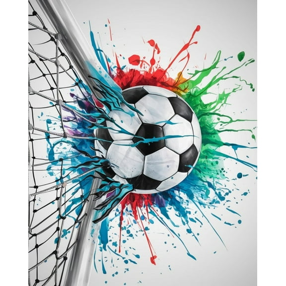 Paint by Numbers Kits for Adults - Colorful Ink Football Dream - Beginners Digital Oil Paint by Number for Adults Easy Canvas for Home Wall Decoration and Gifts 16X20 inch-