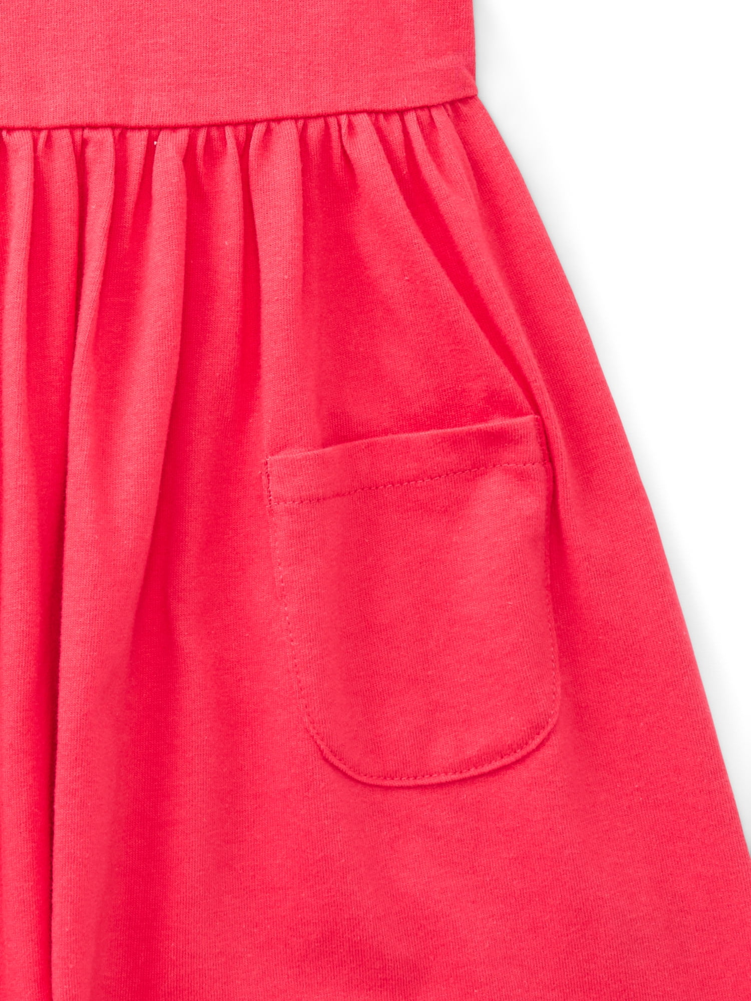 Wonder Nation Toddler Girls Play Dress with Short Sleeves, Sizes 12M-5T