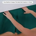 thumbnail image 5 of Dee's Collection Magic Bed Skirt 16 Inch Drop Length 100% Microfiber Fabric Pleated Split Corners (Full XL-Teal), 5 of 6