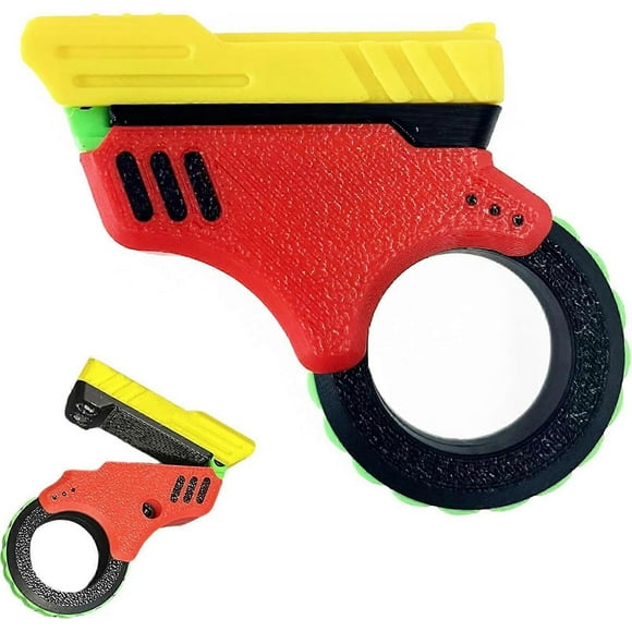 3D Printed Gun Fidget Ring EDC Fidget Spinner Hand Spinner Adult Fidget Toys,Promotionorange