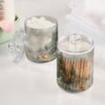 thumbnail image 5 of Forest and Mushrooms Bathroom Canisters Set of 4 Translucent Plastic Storage for Cotton Pads and Floss, 5 of 7