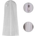 thumbnail image 2 of Bolsa de ropa transpirable Funda protectora para vestidos de novia Vestidos de noche Trajes Abrigos Vestido de novia antipolvo Bolsa de ropa Blanco 160/170/180 cm Adepaton HFP-0063, 2 of 8