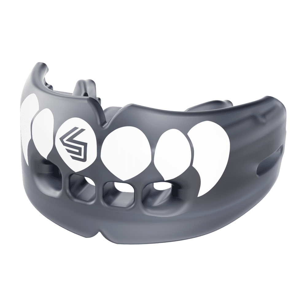 Shock Doctor 4300 Double Braces Mouthguard, Adult STRAPLESS, TRBK/WHFNG