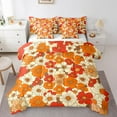 thumbnail image 1 of Erosebridal Cartoon Flower Bedding Queen Size,Orange Red Comforter Sets with Sheets,Spring Garden Bedding Sets Queen Size,Bedding Sets Queen Size,Reversible,7 Pieces, 1 of 5