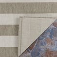 thumbnail image 4 of Couristan 2' x 11.75' Striped Indoor Outdoor Area Throw Rug Runner - Gray and Beige, 4 of 4