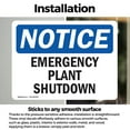 thumbnail image 3 of (2 Pack) Emergency Plant Shutdown OSHA Notice Sign 5 Inch X 3.5 Inch Vinyl Label Decal Sticker Weather Resistant, UV Protected for Workplace, Business, and Construction Site, Made in, 3 of 7