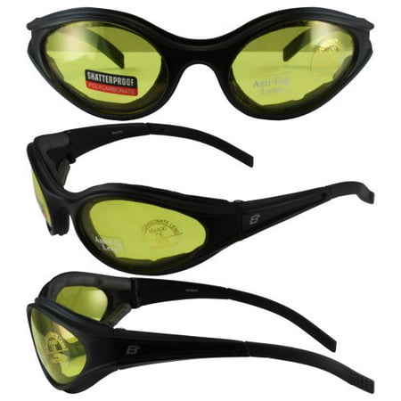 Birdz Eyewear Raven Sunglasses w/Yellow Lenses