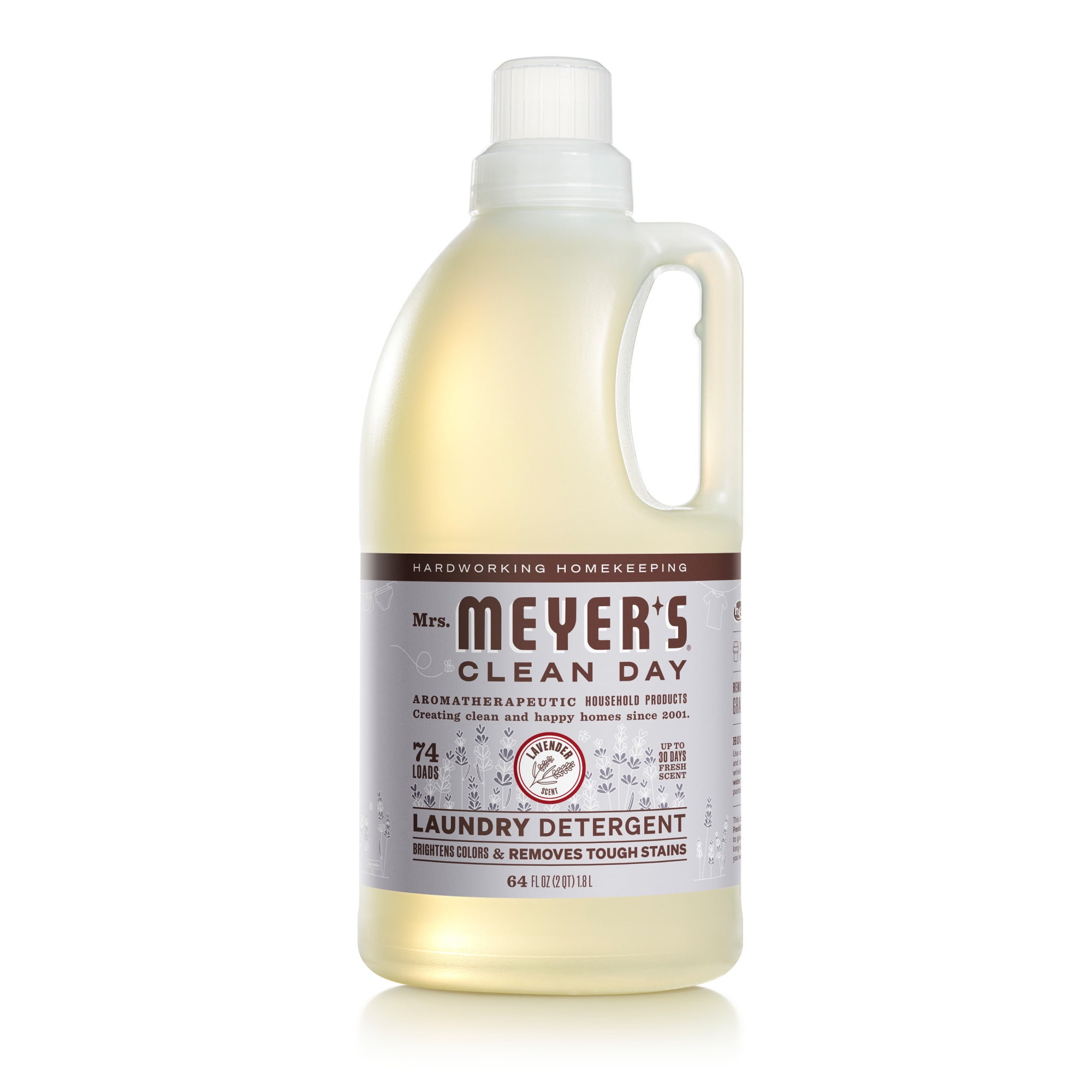 (2 pack) Mrs. Meyer's Clean Day Laundry Detergent, Lavender Scent, 64 Ounce Bottle