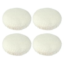 Uxcell Stool Covers Round Elastic Bar Stool Covers Washable Stool Cushion Slipcover Beige 11"-14"