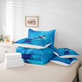 thumbnail image 5 of meiyoeat Sea Manta Ray Twin Bedding for Men Boys, Sunlight Wave Wildlife Bedding Comforter Set, Blue, Reversible, 7-Piece, 5 of 6