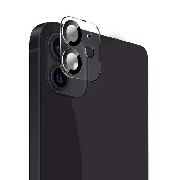 For Apple iPhone 13 Mini (5.4") Camera Lens Transparent Tempered Glass Black Edge Back Camera Protector, Case Friendly, Easy Installation Cover [Clear]