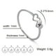 thumbnail image 5 of HIPEE Fashion Stainless Steel A-Z 26 Letters Rings Double Heart Hollow Women Ring For Women Charm Wedding Finger Jewelry Gift, 5 of 5