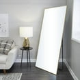 thumbnail image 2 of CosmoLiving by Cosmopolitan 31" x 69" Gold Metal Floor Mirror with Stand, 2 of 8