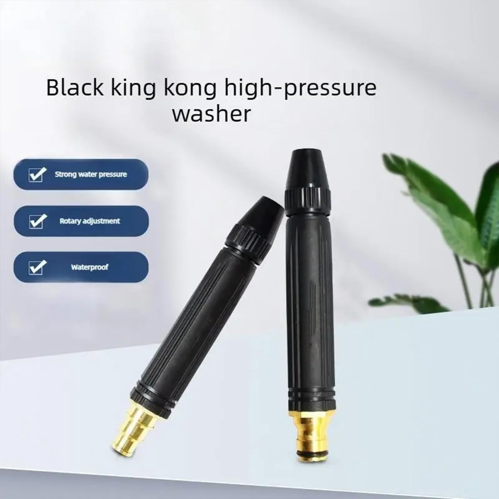 Adjustable High Pressure Hose Nozzle Sprayer with Multiple Spray Patterns, for Plant Watering, Vegetable Care and Car Washing