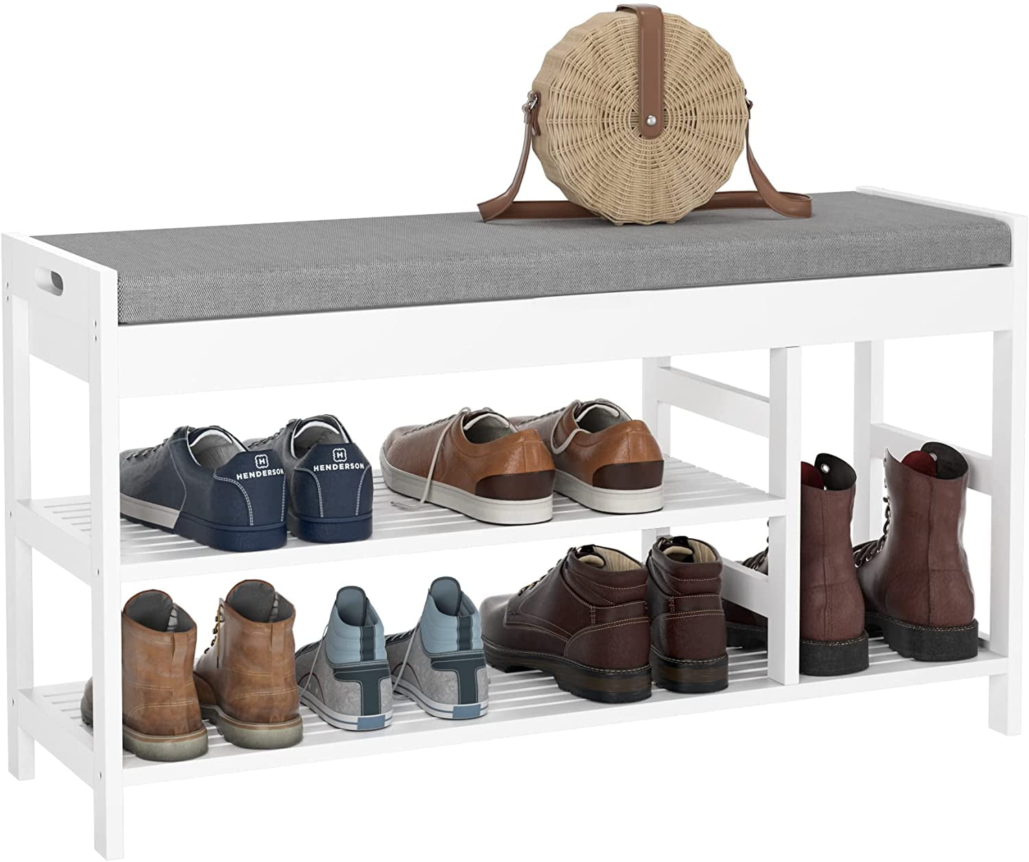 Shoe Rack Wall Mounted Rustic Wooden Lightweight Shoe -  UK