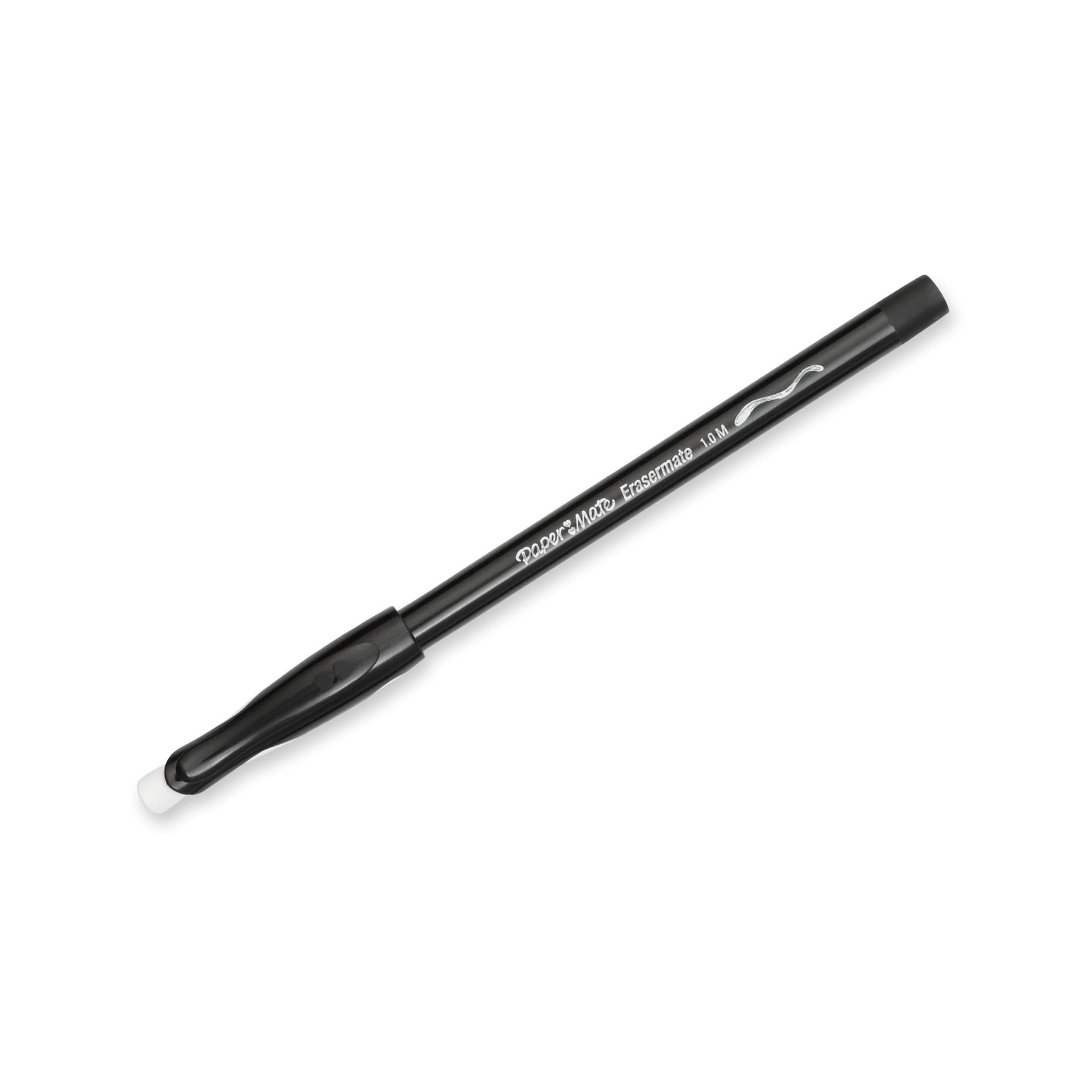 (2 pack) Paper Mate EraserMate Erasable Pens, Ballpoint Pens, Medium Point (1.0mm), Black, 4 Count