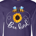 thumbnail image 4 of Inktastic Bee Kind Bees and Sunflower Long Sleeve T-Shirt, 4 of 5
