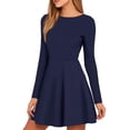 thumbnail image 3 of Jusfitsu Women's Long Sleeve Dress A-Line Skater Dress for Women Wedding Guest Dress, 3 of 6