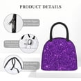 thumbnail image 4 of Fotbe Purple Glitter Bolsa de Almuerzo con Estampado, Lonchera Aislada, Contenedor de Comida Reutilizable Tipo Cooler a Prueba de Fugas, 4 of 6