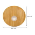 thumbnail image 2 of HOMEMAXS 3Pcs Jar Lid with Straw Hole Reusable Bamboo Jar Covers, 2 of 8
